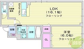 プレアデス  ｜ 北海道札幌市東区北三十七条東4丁目（賃貸アパート1LDK・1階・49.39㎡） その2