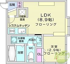 北海道札幌市東区北十五条東15丁目（賃貸マンション1LDK・4階・27.84㎡） その2