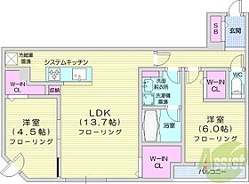 アルファスクエアS17  ｜ 北海道札幌市中央区南十七条西17丁目（賃貸マンション2LDK・4階・59.85㎡） その2