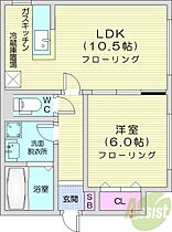 北海道札幌市東区北十九条東10丁目（賃貸アパート1LDK・1階・36.04㎡） その2