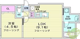 グランドサクセス北6条  ｜ 北海道札幌市中央区北六条西25丁目3-23（賃貸マンション1LDK・4階・32.26㎡） その2