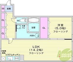 北海道札幌市北区北二十二条西2丁目（賃貸マンション1LDK・3階・48.26㎡） その2