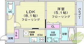 グランカーサ南11条  ｜ 北海道札幌市中央区南十一条西7丁目（賃貸マンション1LDK・2階・33.30㎡） その2