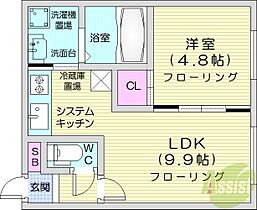 ROSEWOODN12  ｜ 北海道札幌市東区北十二条東2丁目（賃貸マンション1LDK・2階・34.02㎡） その2