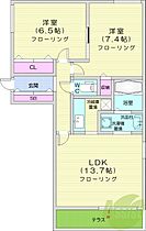 北海道札幌市東区本町一条2丁目（賃貸マンション2LDK・1階・60.86㎡） その2