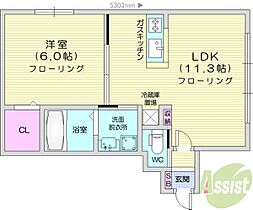 北海道札幌市北区北十九条西4丁目（賃貸マンション1LDK・3階・38.35㎡） その2