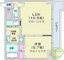 M’stage  ｜ 北海道札幌市中央区南十二条西12丁目（賃貸マンション1LDK・4階・34.17㎡） その2