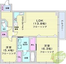 ウィーンの森壱番館  ｜ 北海道札幌市東区北四十二条東1丁目（賃貸マンション2LDK・4階・52.50㎡） その2