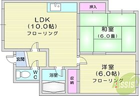 光栄荘  ｜ 北海道札幌市北区新琴似六条7丁目（賃貸アパート2LDK・2階・43.20㎡） その2