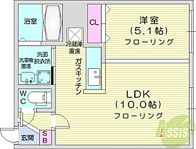 Alegria南7条  ｜ 北海道札幌市中央区南七条西12丁目（賃貸マンション1LDK・4階・35.10㎡） その2