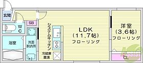 ラムーン発寒  ｜ 北海道札幌市西区発寒四条7丁目（賃貸マンション1LDK・1階・35.15㎡） その2