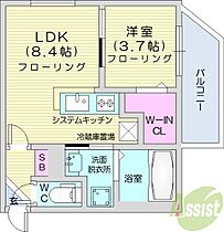 北海道札幌市東区北八条東8丁目（賃貸マンション1LDK・3階・30.53㎡） その2