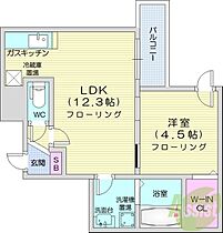 北海道札幌市北区北二十二条西5丁目（賃貸マンション1LDK・5階・38.50㎡） その2