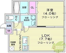 北海道札幌市北区北二十一条西6丁目（賃貸マンション1LDK・3階・32.80㎡） その2