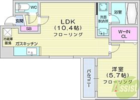 シティレジデンス桑園  ｜ 北海道札幌市中央区北五条西14丁目（賃貸マンション1LDK・2階・35.15㎡） その2