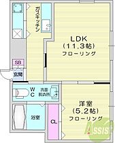 北海道札幌市東区北十四条東7丁目（賃貸マンション1LDK・6階・36.30㎡） その2