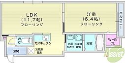 グランスター9 1LDKの間取図画像