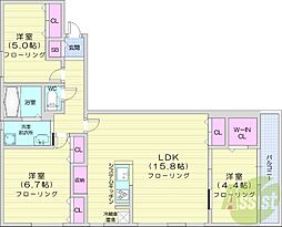 間取図画像 3LDK