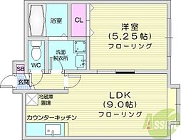 レアル・コンシェルト2 1LDKの間取図画像