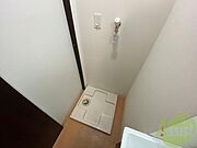 洗濯機はこちらの専用スペースに置けます！