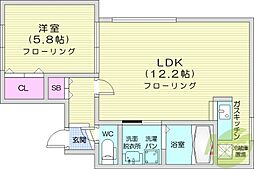 ショパンシャトーノクターンOP27 1LDKの間取図画像