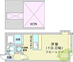 AMS262A ワンルームの間取図画像