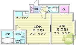 アプローズ1番館 1LDKの間取図画像