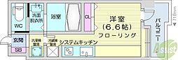 アヴィータ410 1Kの間取図画像