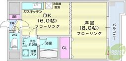 ル・クラシック33 1DKの間取図画像