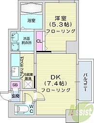 RESIDIASOUEN 1LDKの間取図画像
