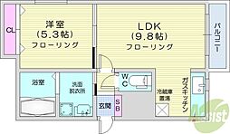 BLAST麻生 1LDKの間取図画像