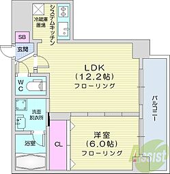ラプラス裏参道 1LDKの間取図画像