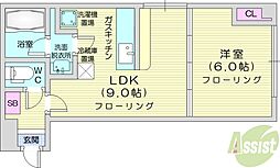 ドリームN26ビル 1LDKの間取図画像