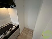 こちらに冷蔵庫を置けます。調理時の動線もばっちり効率的。