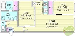 Balboni表参道 2LDKの間取図画像