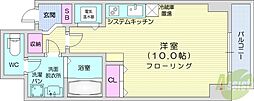 バロンドール ワンルームの間取図画像