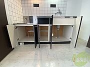 キッチン下の棚を開けてみました！食品ストック等をしまえます。