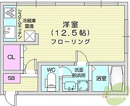 ハウスビオラ 1Kの間取図画像