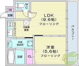 Aries35 1LDKの間取図画像