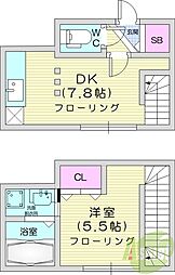 シティレジデンス北34条 1LDKの間取図画像