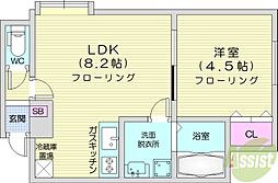 コンフォート1 1LDKの間取図画像