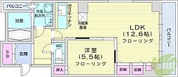 レジデンスカープ札幌 1LDKの間取図画像