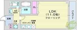 サテラ北34条 1Kの間取図画像