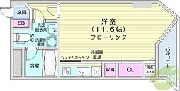 宮ヶ丘レジデンス神宮前 ワンルームの間取図画像