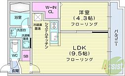S-RESIDENCE西町 1LDKの間取図画像