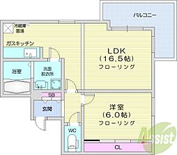 メゾンド・ブーケパーク 1LDKの間取図画像