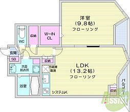 宮ヶ丘レジデンス神宮前 1LDKの間取図画像