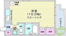 ローヤルハイツ8.8 ワンルームの間取図画像