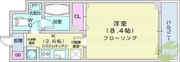 RESIDIAKITA-SANJO 1Kの間取図画像