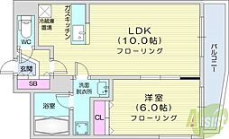 リュミエール北3条 1LDKの間取図画像